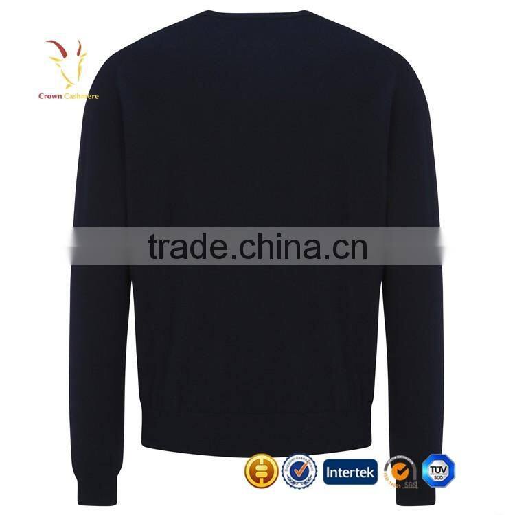 V Neck Mens Knitted Cashmere Cardigan Sweater