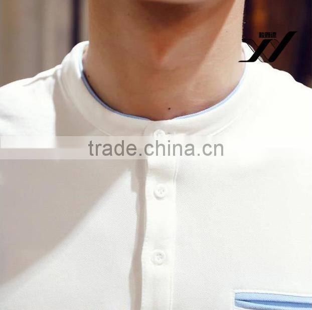 Men Blank color polo short sleeve shirt