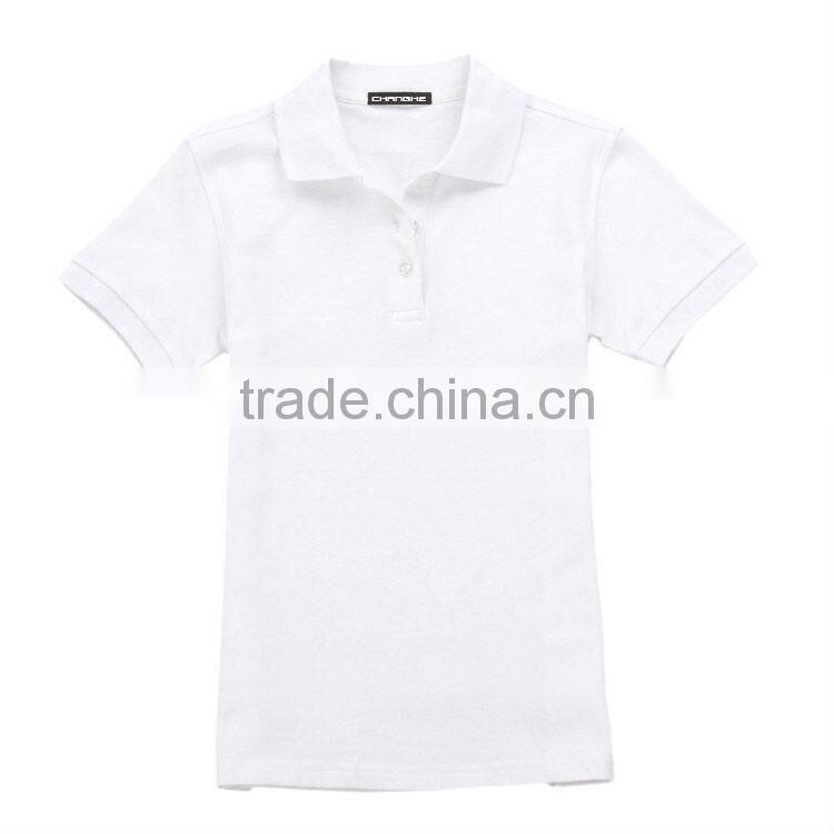 breathable and comfortable short sleeve Lady golf polo shirts made of 100% cotton