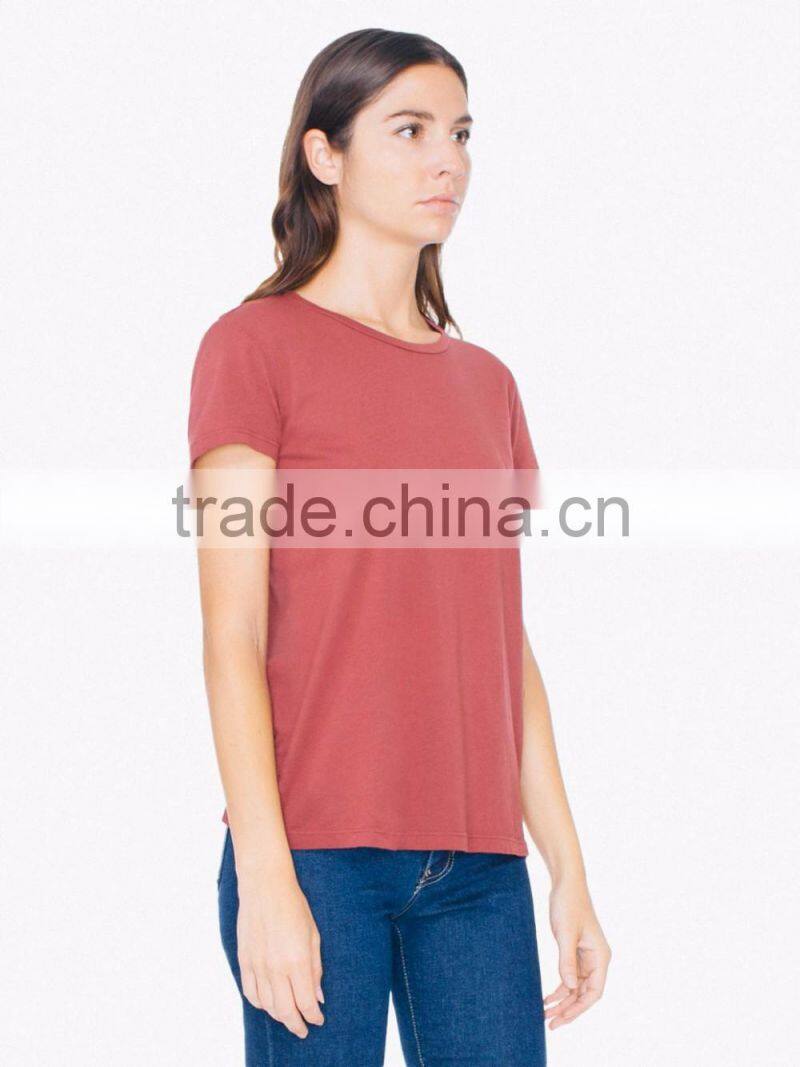 100%Cotton short sleeve women t shirt wholesale blank t-shirt custom 2016