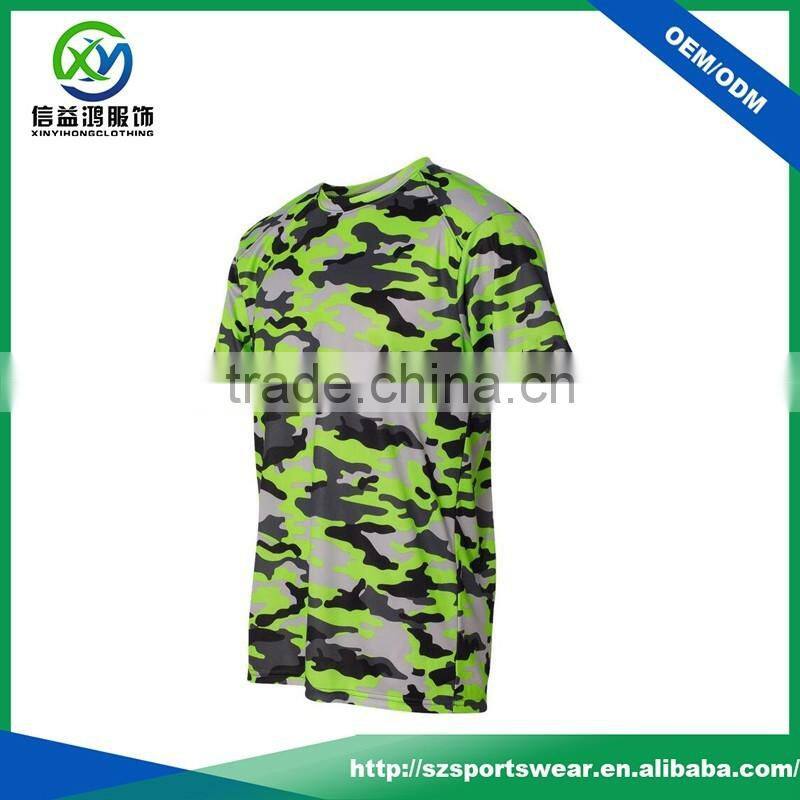 New style Camo sublimation polyester youth short sleeve t-shirt