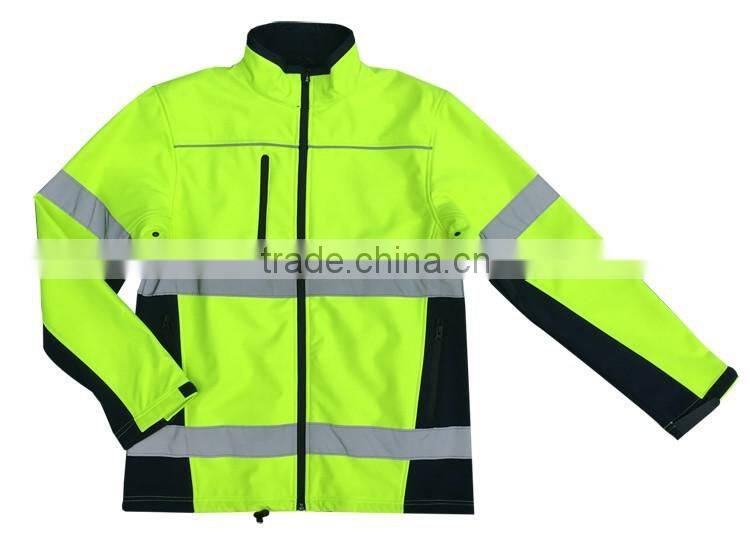 Men hi-vis jacket safety high visibility welding jacket with EN20471 EN343