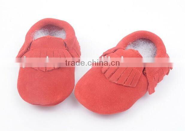 High quality suede leather moccains for baby, prewalk leather moccains