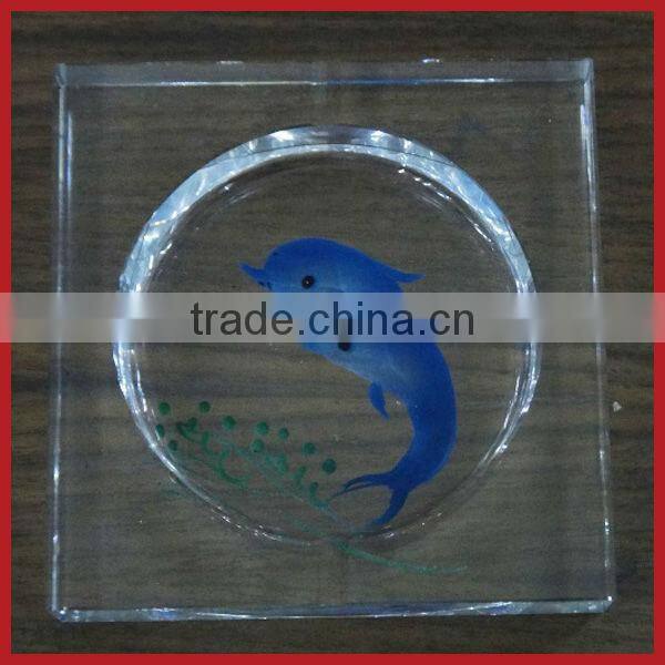 Elegant Crystal Ashtray Crystal Engraving Flower Ashtray For Home Decoration