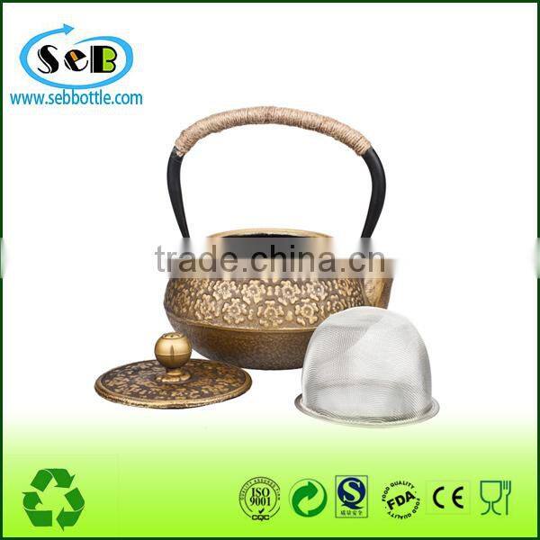 Cast Iron Teapot with Black Coating