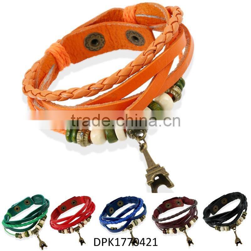 Personalized Monogrammed Oval Engravable Leather Cuffs