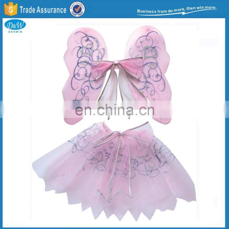 LT Pink Tinkerbell Fairy Wings Tutu Set for Girls Party Dressup