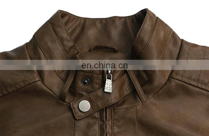custom men high quality pu leather jacket