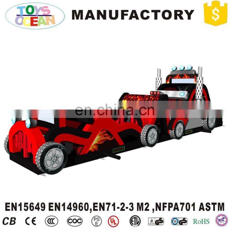 fire truck inflatable train obstacle bounce playground combo course