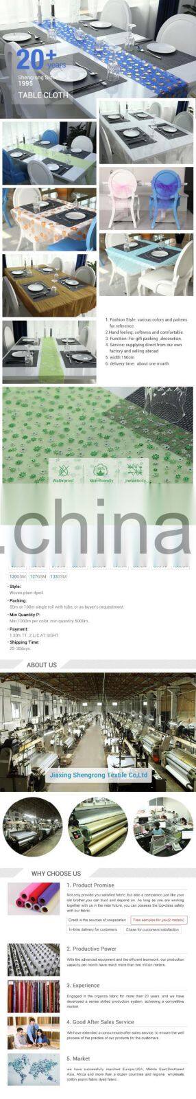 polyester restaurant table cloth for wedding decoration
