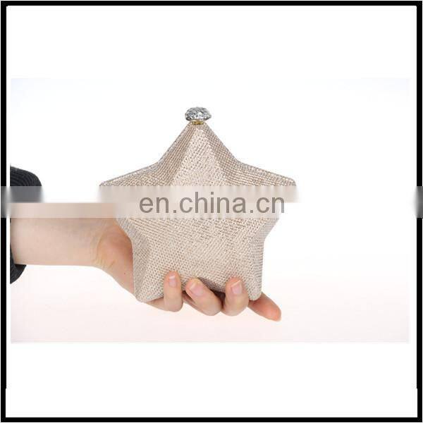 Latest fashion ladies clutches and purses,star shape bag