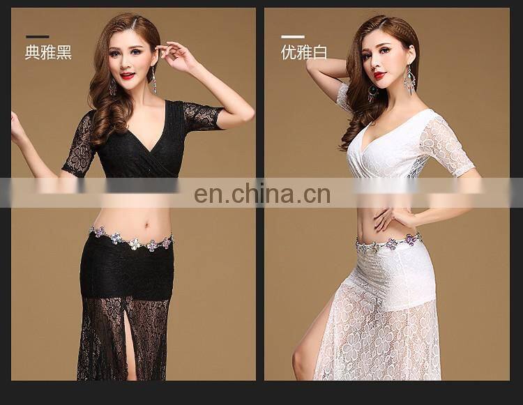 T-5154 Sexy high quality lace egyption stage belly dance costume set