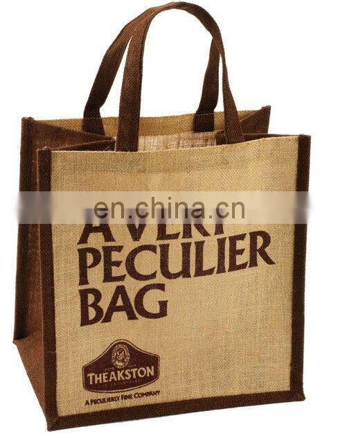Fashion custom printing promotion jute bag