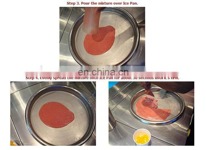 easy customs clearance and low tax fried ice cream machine cooling bucket fry ice pan