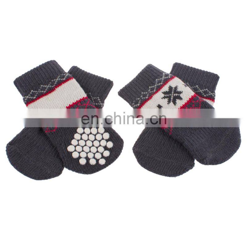 Hot Sale High Quality Knitted Cute Anti-Slip Protective Pet Dogs Socks