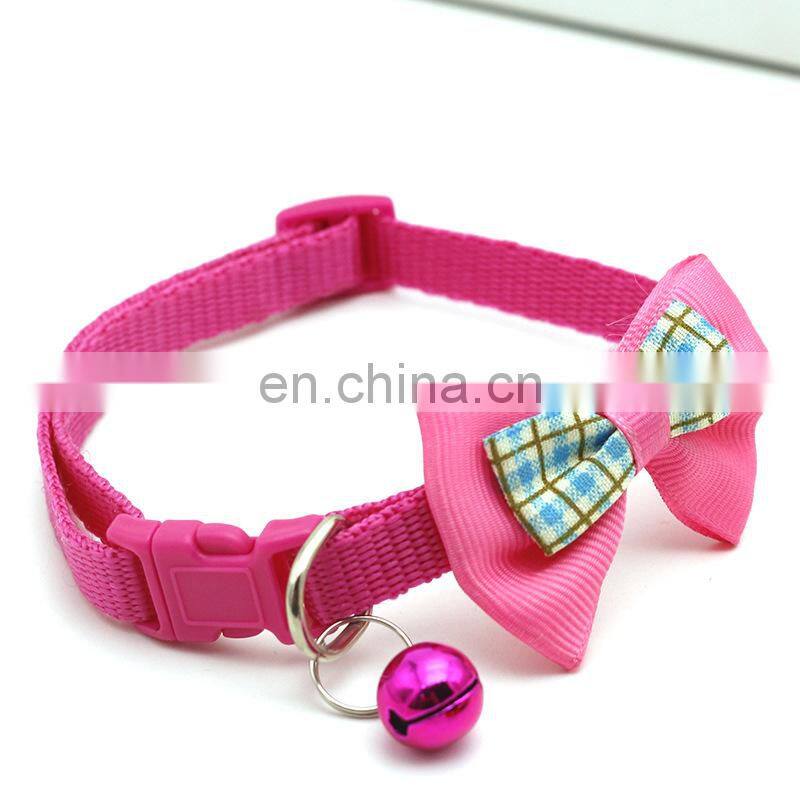 Wholesale Manufacturer Adjustable Soft High Quality Nylon Luxury Custom Pet Dog Collar For Dog With Bell Dog Collar