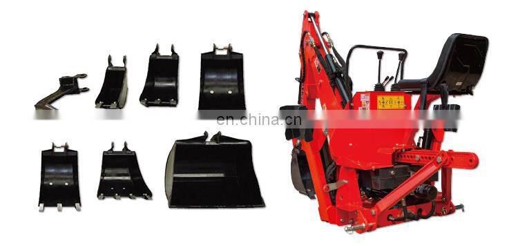 BHM-95 mini 12hp tractor with front end loader and backhoe for construction