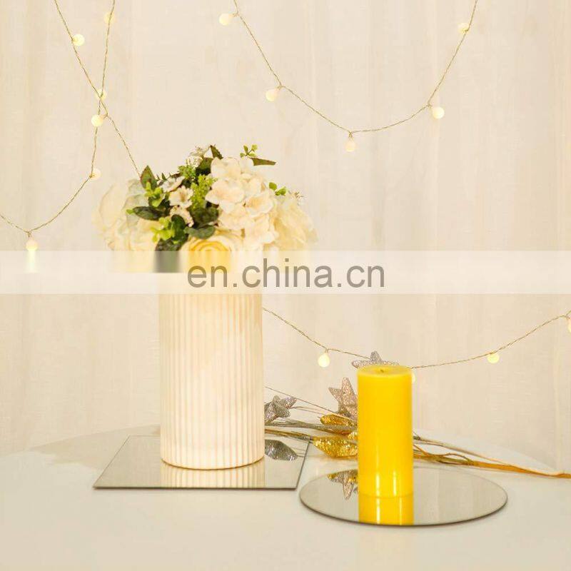 12" ROUND MIRROR TRAY WITH ROUNDED EDGES CAN BE USED FOR MANY THINGS,CANDLES,FLOWERS, CRYSTAL ETC.