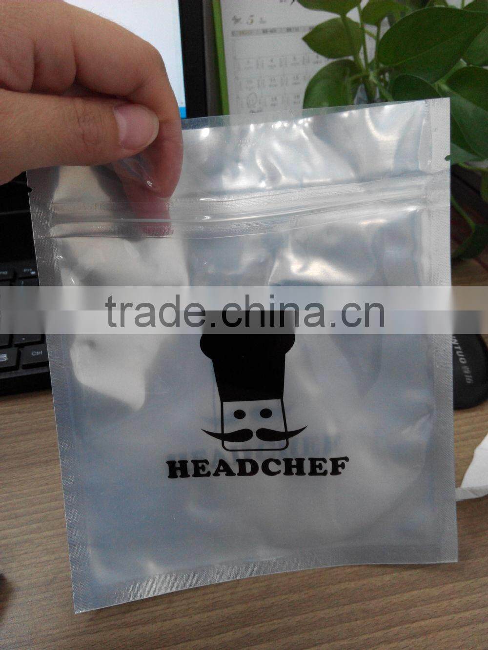 Aluminum Foil laminated food packaging bags with customer printing 3 sides sealed