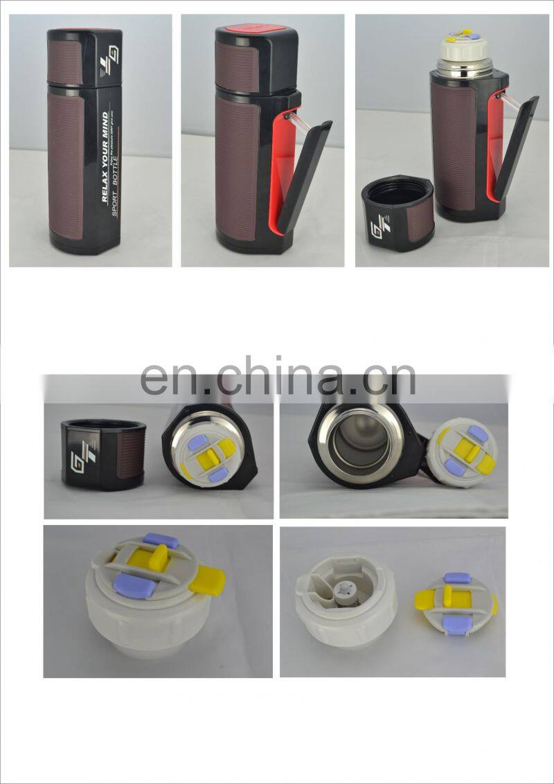 Fashionable 700ml stainless steel vacuum camping bottle insulated outdoor sports water cup thermo water kettle with lid cup