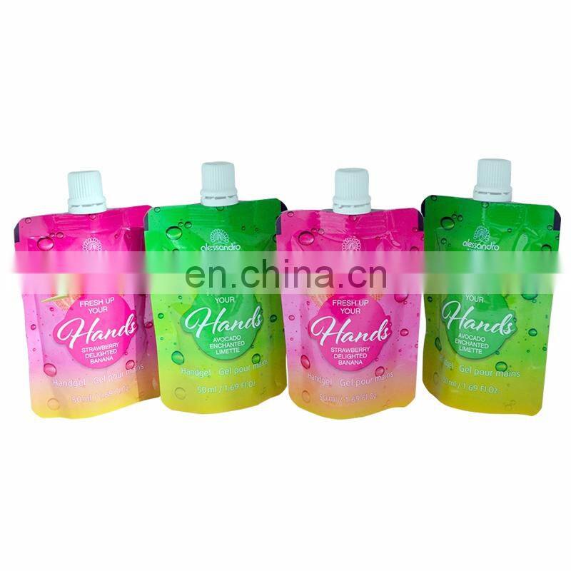 Plastic Custom Liquid Fruit Juice Drink Pout Pouch Packaging Plastic Spout Pouch Bag For Liquid