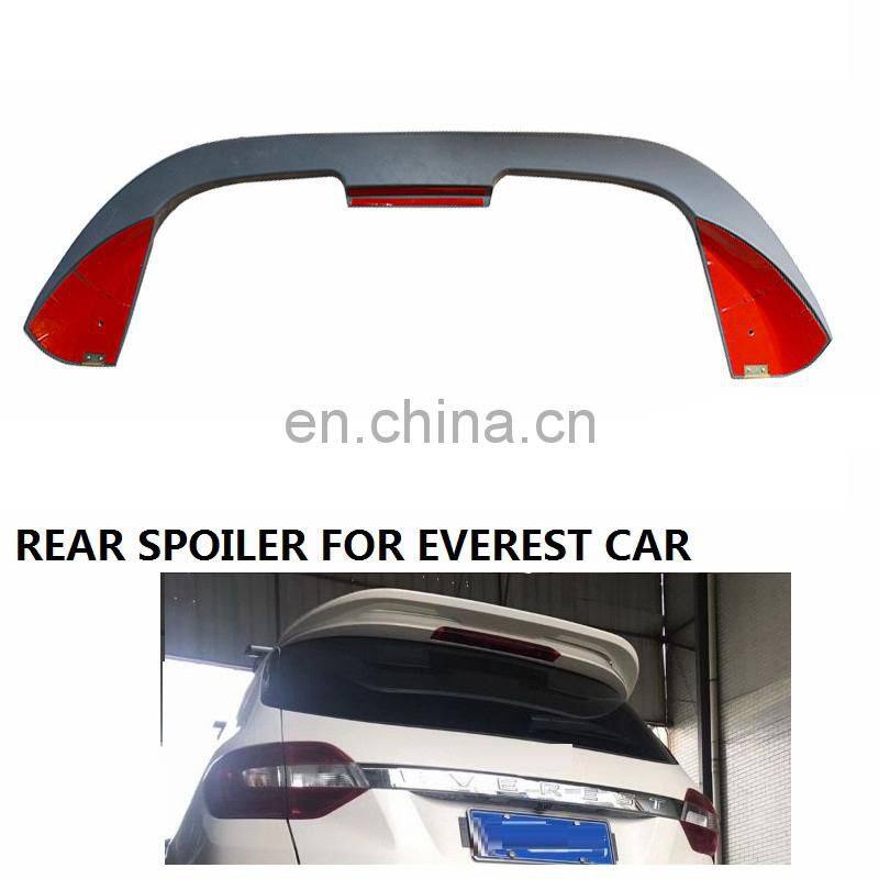 Honghang Factory Manufacture ABS Rear Wings, High Quality Gloss Black Rear Roof Spoilers For Ford Everest 2014 2015 2016 2017
