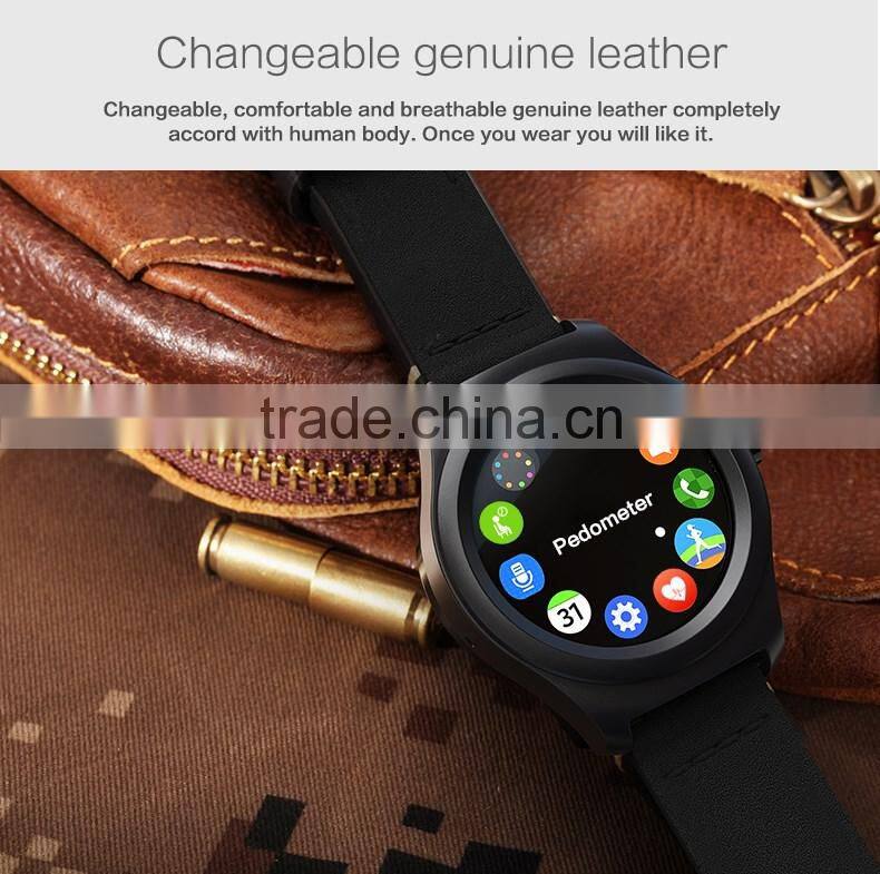 2016 round screen watch ips full round touch screen Q2 MTK2502 smart watch for android &ios.