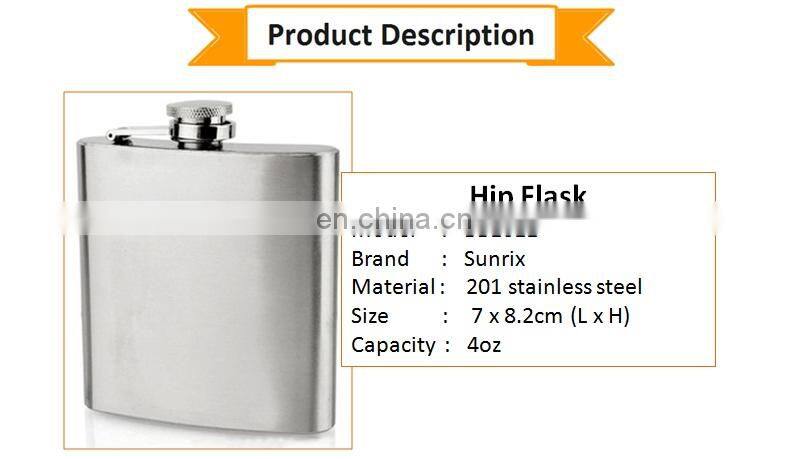 Stainless Steel Beverage Hip Flask, Hip Flask Liquor for Men Drinking