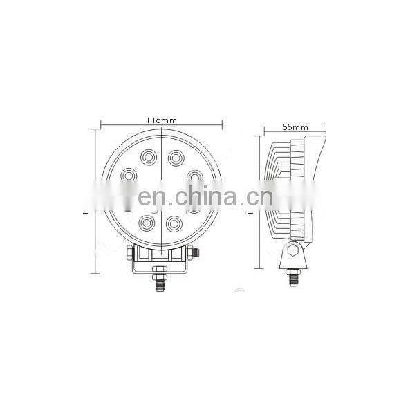 led work light spot/flood beam led driving light IP68 waterproof LED927R