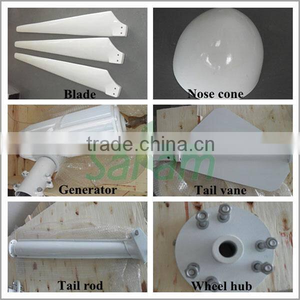 Chinese 3000w max 4800w dc motor wind turbine