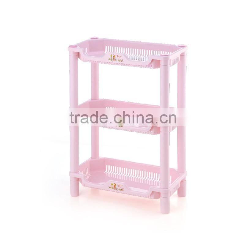 Grid design 3/4 layer multipurpose plastic storage rack kitchen holder
