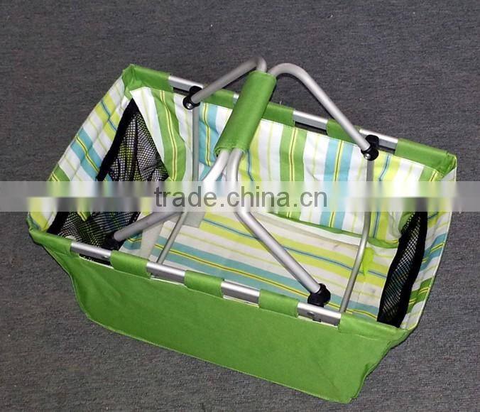 collapsible picnic basket folding picnic basket with aluminium frame