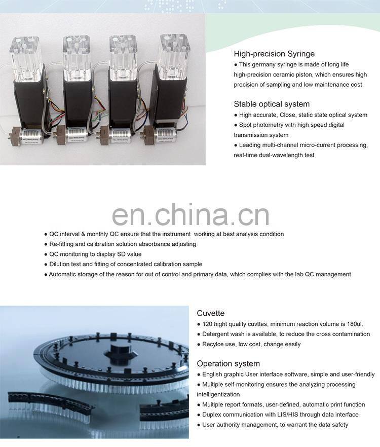 HC-B010 Easy Installation Biochemistry Analyzer with a nice price /blood chemistry analyzer