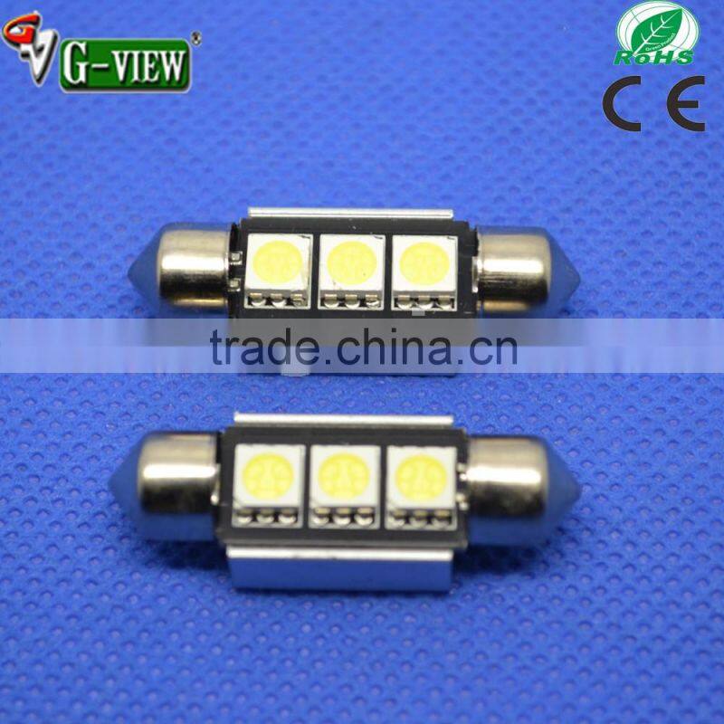 Factory supply high quality12V 5050 3SMD canbus 33mm 36mm 39mm white led motorcycle/car door light
