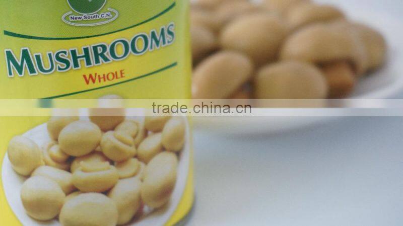 Canned boiled mushrooms champignons whole/cutted