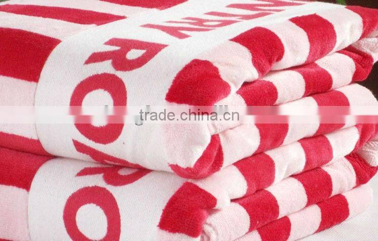 100% cotton stripe printed beach towel/2013 promotional beach towel