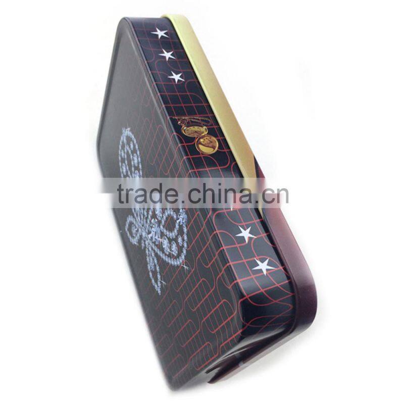 battery tin box packaging with clear window