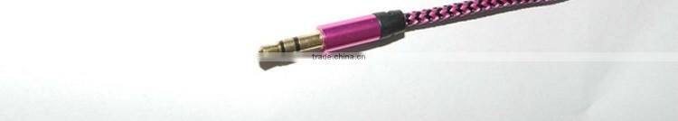 2016 best selling products Braided 3.5mm to 3.5mm aux cable optical audio cable for car stereo mobile phone free samples