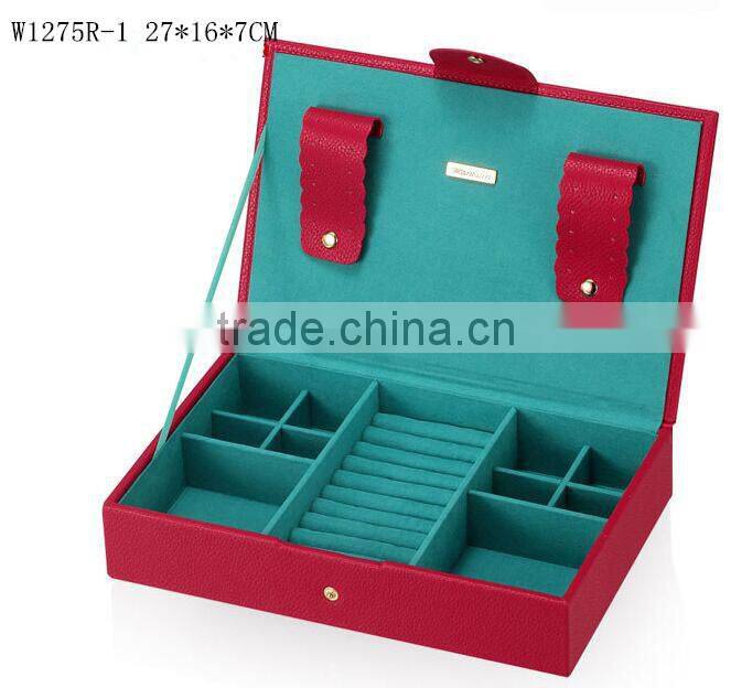 W1275R-5 Wholesale Alibaba Slope Style Cosmetic Storage Box Stackable Wooden Jewelry Display