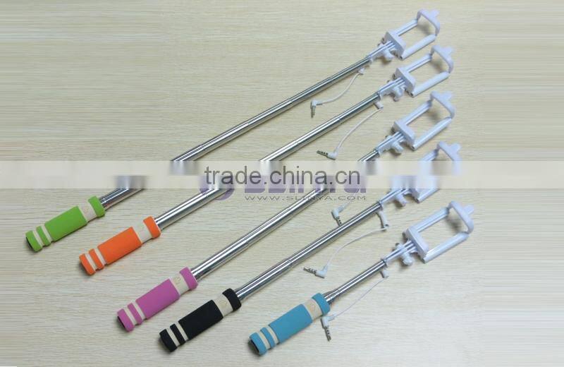 Promotional Gifts Folding Monopad Pocket Selfie Stick With 3.5MM Cable Selfie Monopad For iPhone Android IOS Smart Cell Phone