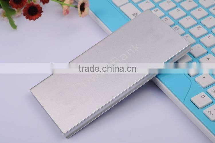slim metal power bank with logo printing for promotion