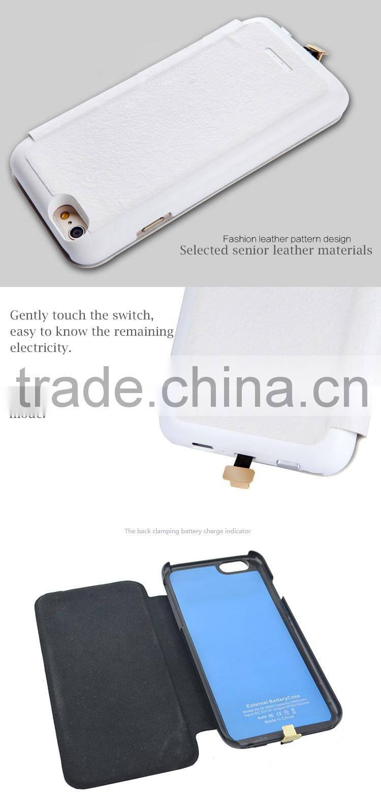 Solar phone case battery charger for phone case power bank case power case battery replacement back cover case for iphone 6 plus