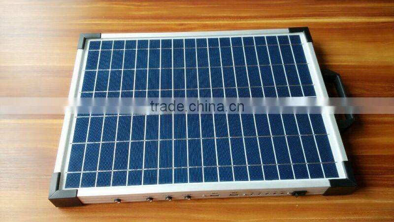 20W intergrated lithium ion battery solar generator, portable solar power system,off grid solar system