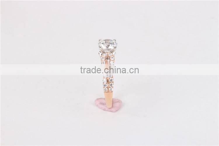 High quality fashion women rose gold14k ring jewelry AAAAA CZ