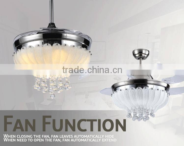 Handmade Crystal Lamp Shade Ceiling Fan