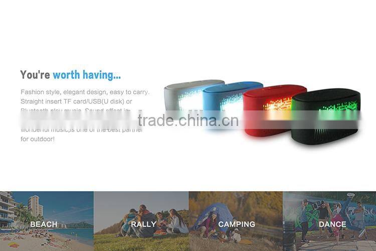 3 IN 1 Wireless Bluetooth Speaker with Shinning LED light Support FM radio Handsfree and TF card