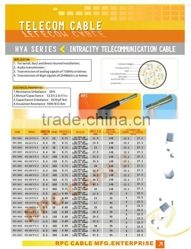 Best quality outdoor drop wire telecommunication cable