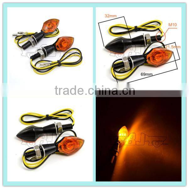 BJ-SL-042 Wholesale E-marked mini metal material amber LED indicators bulbs motorcycle turn signal lights