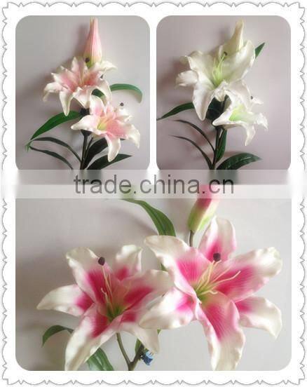 Tianjin Taibo wholesale long casing stem PU artificial stargazer lilies