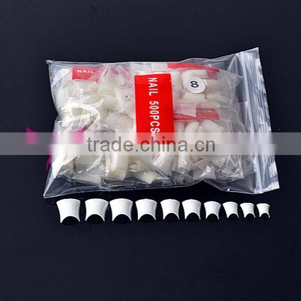 500pcs/bag Flipper Shape Artificial Fingernail Nail Tips Fake Nail Tips